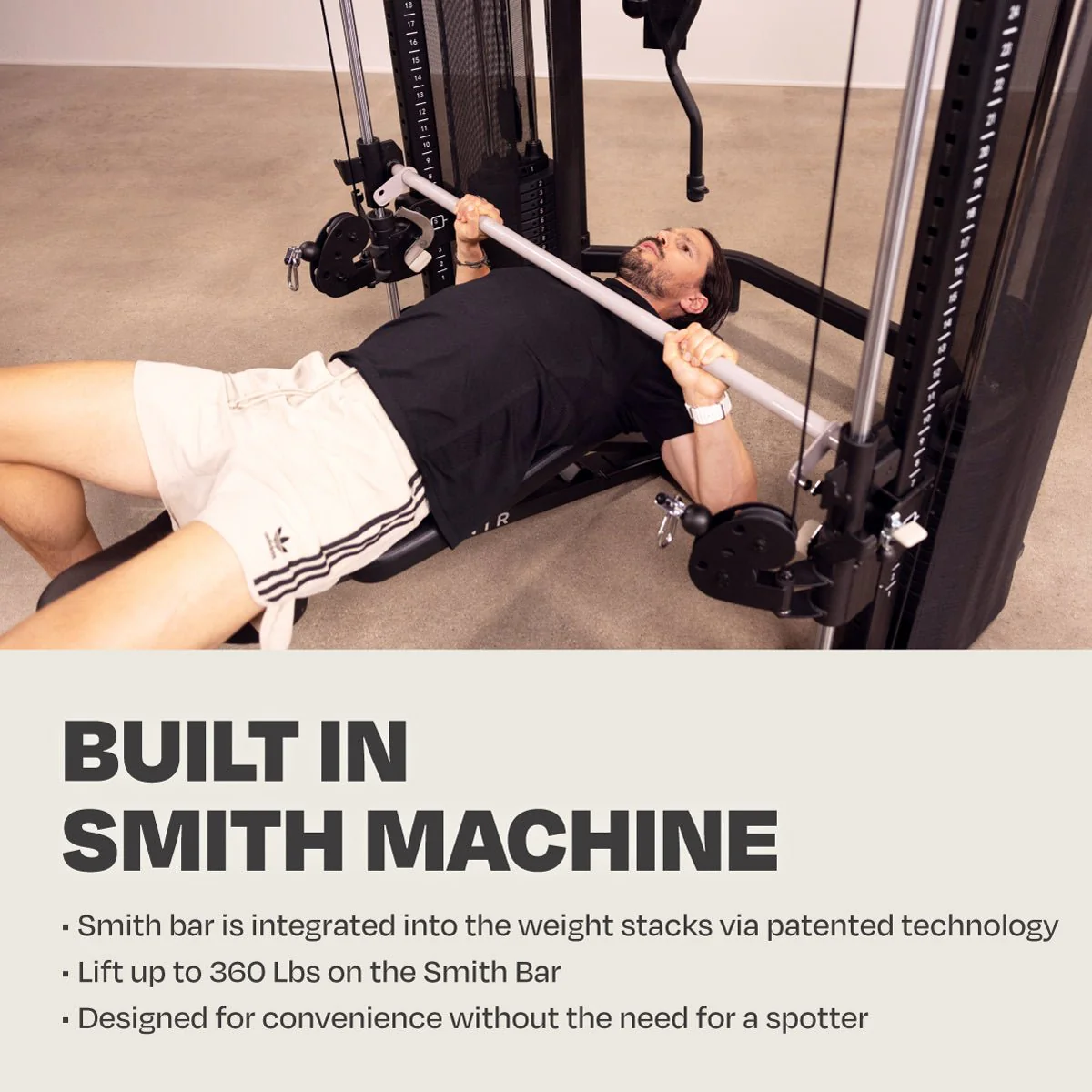 Centr 3 Home Gym Functional Trainer with Selectorized Smith Bar - Image 4