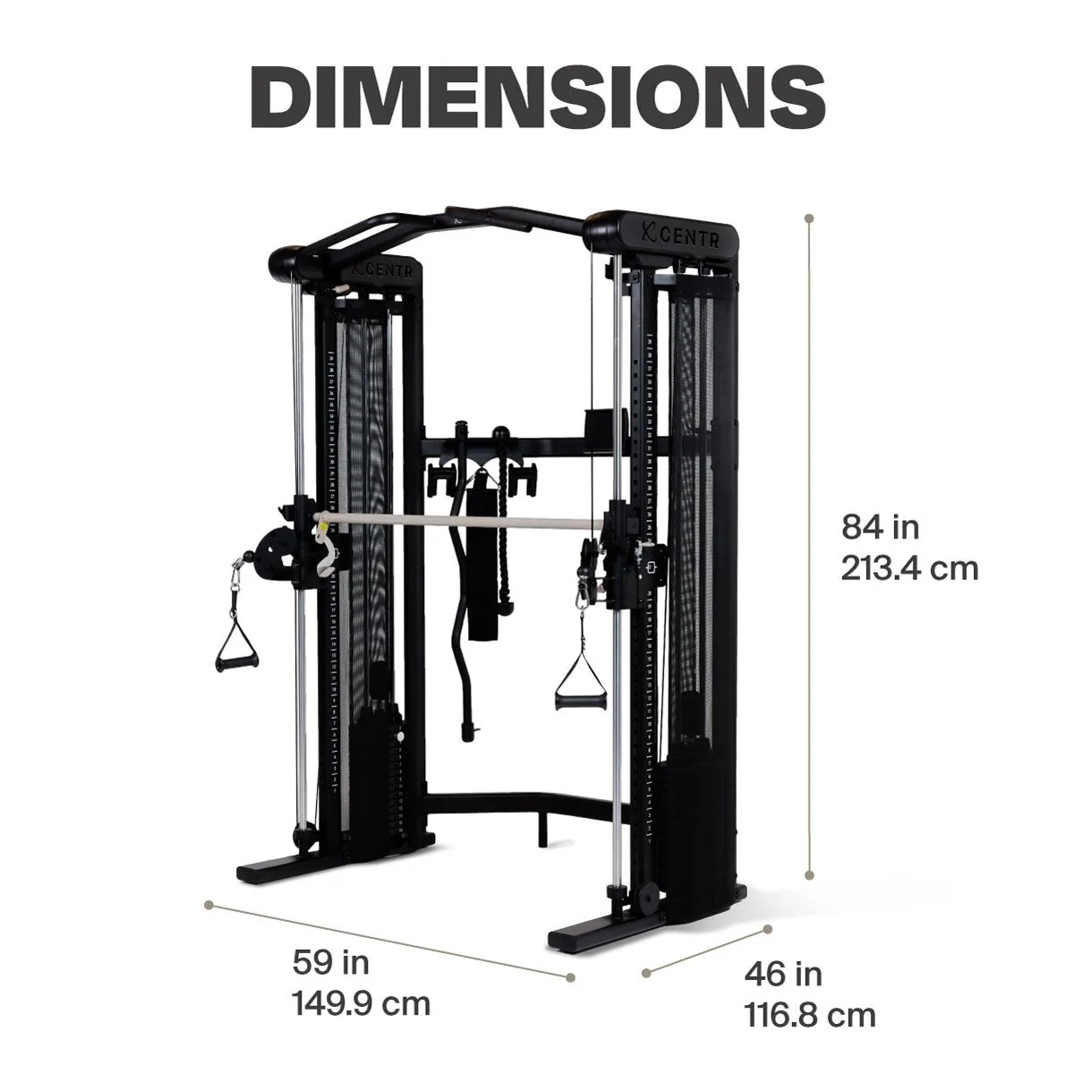 Centr 3 Home Gym Functional Trainer with Selectorized Smith Bar - Image 7