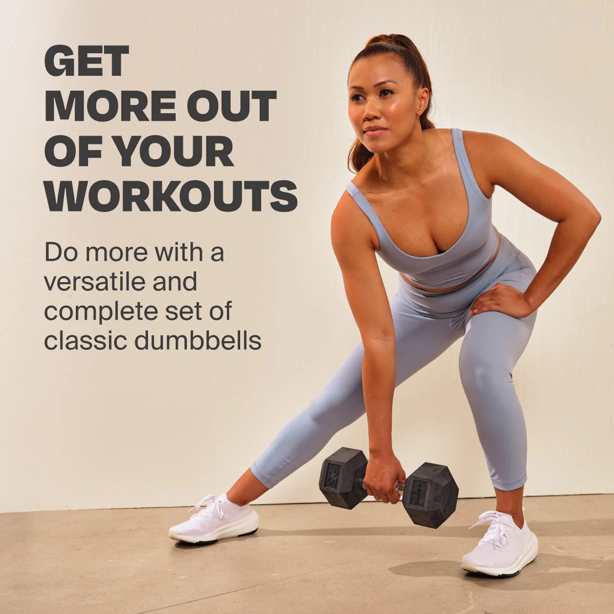 Centr 5-25 Lb Dumbbell Weight Set with Rack - Image 5