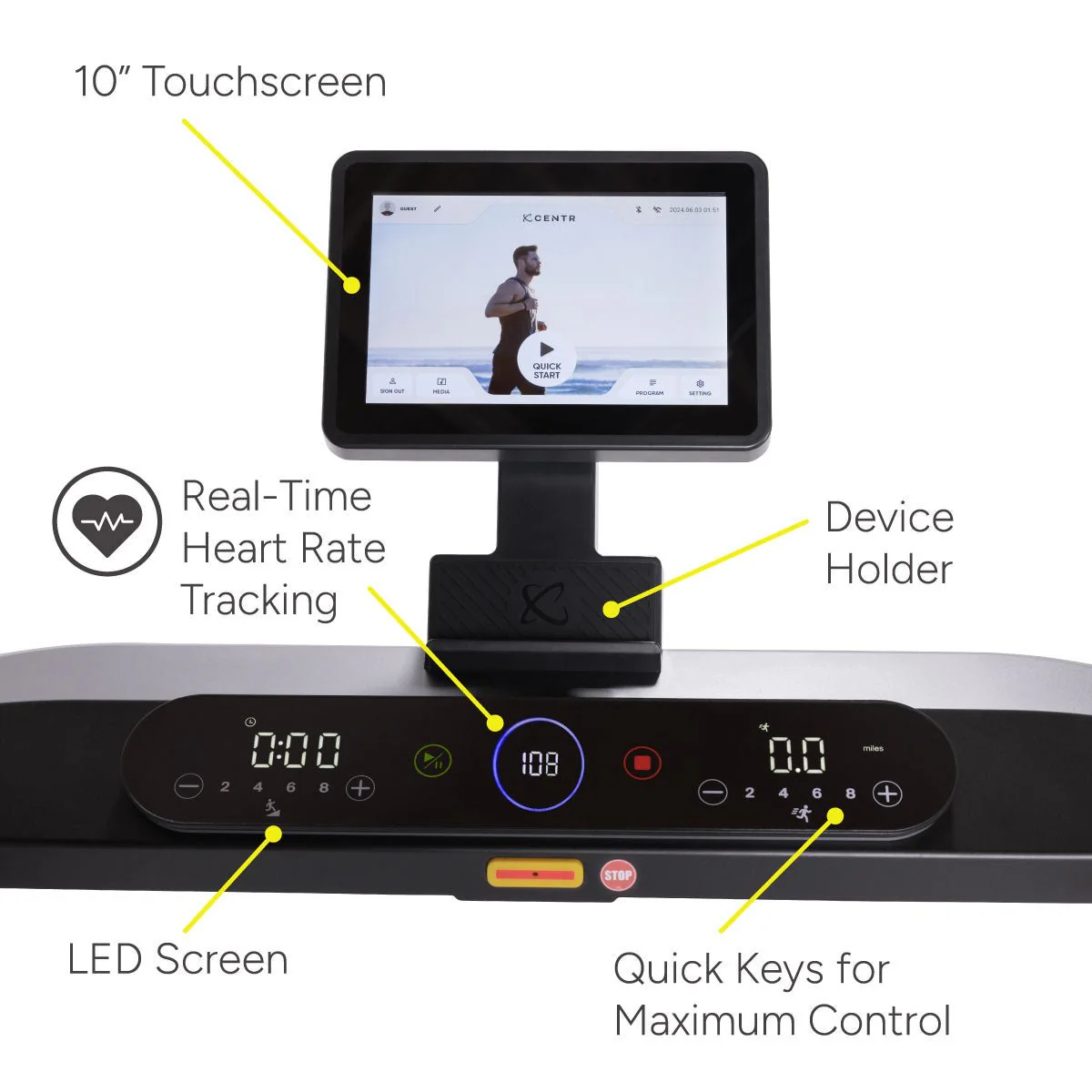 Centr Runr-S Treadmill with 10" Screen - Image 9