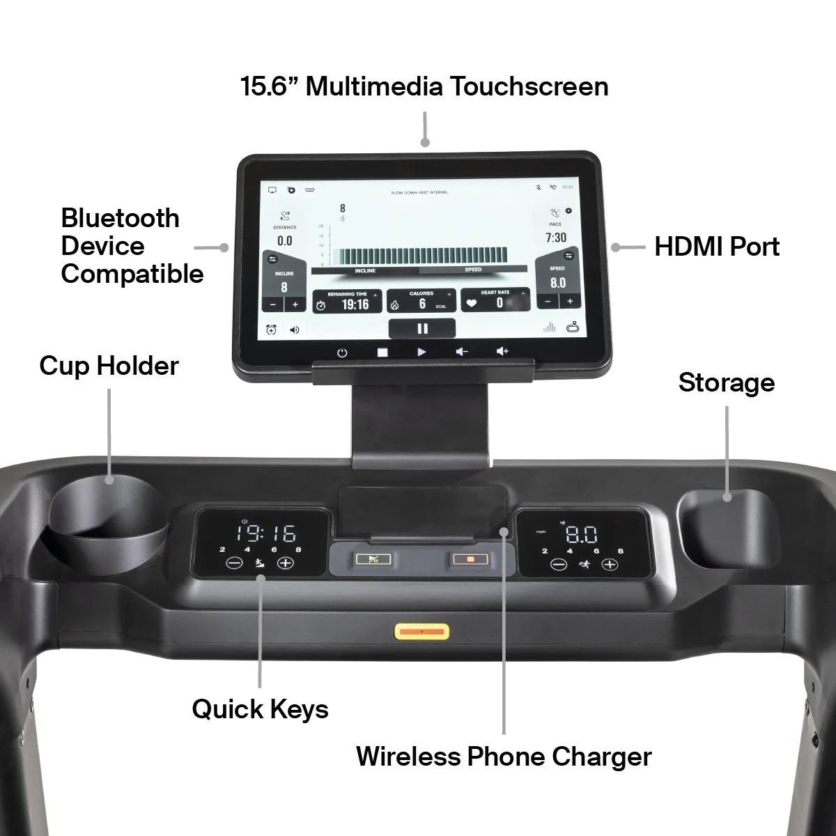 Inspire Series T5s Treadmill with 15.6" Screen - Image 6