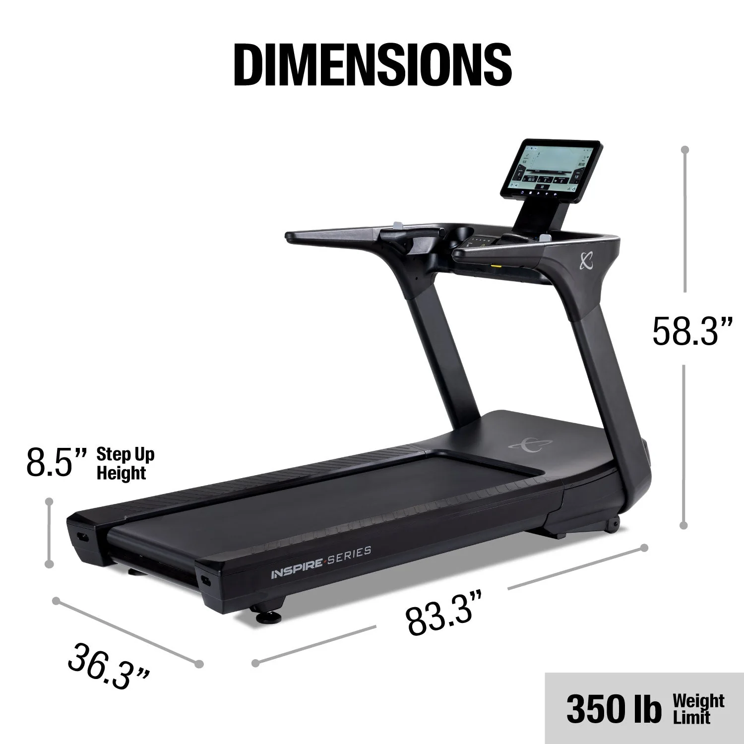 Inspire Series T7s Treadmill with 15.6" Screen - Image 9